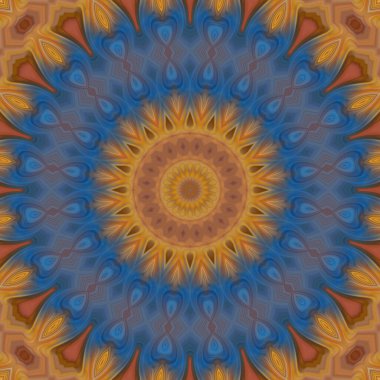 Soyut renkli yaratıcı dijital mandala arkaplan görüntüsü 