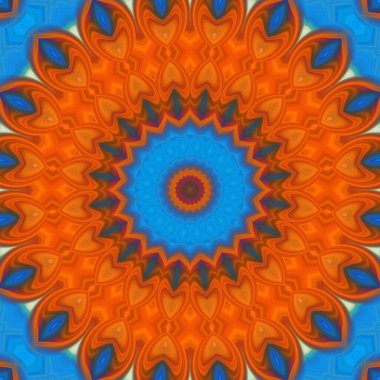 Soyut renkli yaratıcı dijital mandala arkaplan görüntüsü 