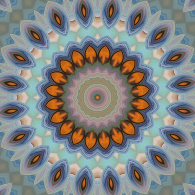 Soyut renkli yaratıcı dijital mandala arkaplan görüntüsü 