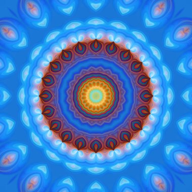 Soyut renkli yaratıcı dijital mandala arkaplan görüntüsü 
