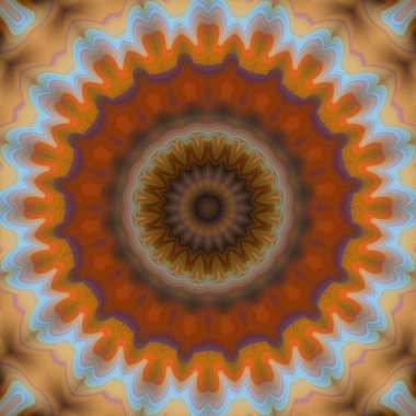 Soyut renkli yaratıcı dijital mandala arkaplan görüntüsü 