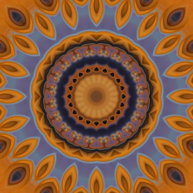 Soyut renkli yaratıcı dijital mandala arkaplan görüntüsü 