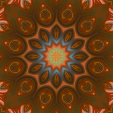 Soyut renkli yaratıcı dijital mandala arkaplan görüntüsü 