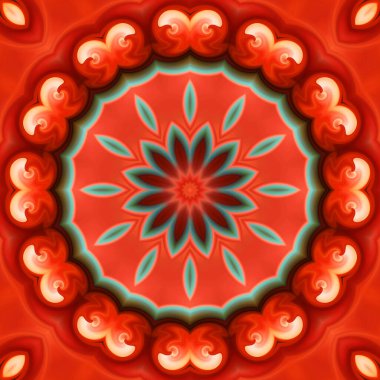 Soyut renkli yaratıcı dijital mandala arkaplan görüntüsü 