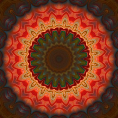 Soyut renkli yaratıcı dijital mandala arkaplan görüntüsü 
