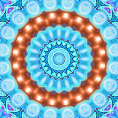 Soyut renkli yaratıcı dijital mandala arkaplan görüntüsü 