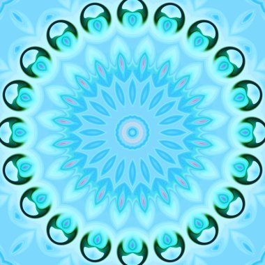 Soyut renkli yaratıcı dijital mandala arkaplan görüntüsü 