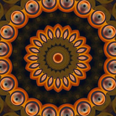 Soyut renkli yaratıcı dijital mandala arkaplan görüntüsü 