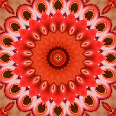 Soyut renkli yaratıcı dijital mandala arkaplan görüntüsü 