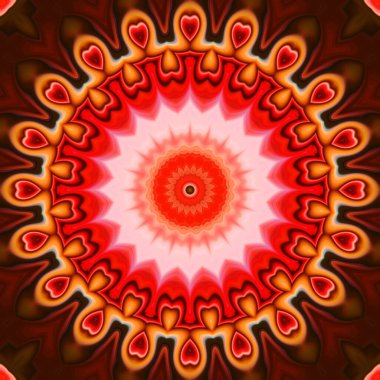 Soyut renkli yaratıcı dijital mandala arkaplan görüntüsü 