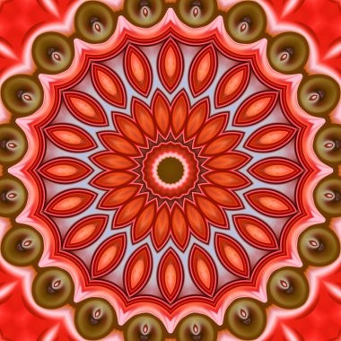 Soyut renkli yaratıcı dijital mandala arkaplan görüntüsü 