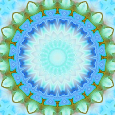 Soyut renkli yaratıcı dijital mandala arkaplan görüntüsü 