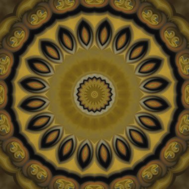 Soyut renkli yaratıcı dijital mandala arkaplan görüntüsü 