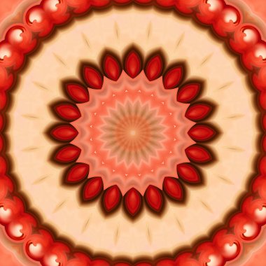 Soyut renkli yaratıcı dijital mandala arkaplan görüntüsü 