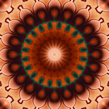 Soyut renkli yaratıcı dijital mandala arkaplan görüntüsü 