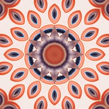 Soyut renkli yaratıcı dijital mandala arkaplan görüntüsü 