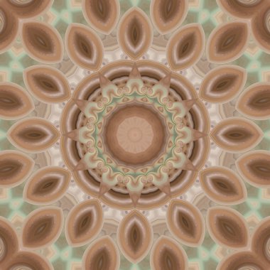 Soyut renkli yaratıcı dijital mandala arkaplan görüntüsü 