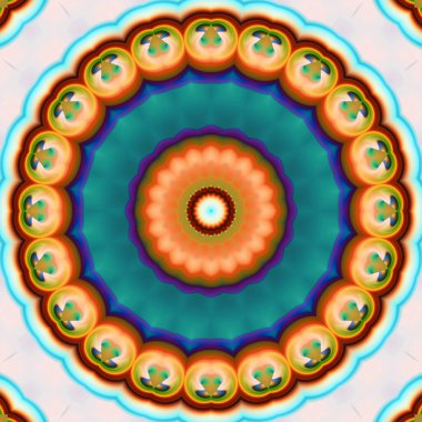 Soyut renkli yaratıcı dijital mandala arkaplan görüntüsü 