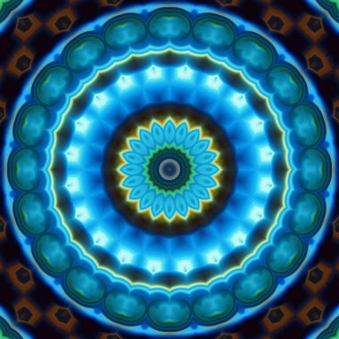 Soyut renkli yaratıcı dijital mandala arkaplan görüntüsü 