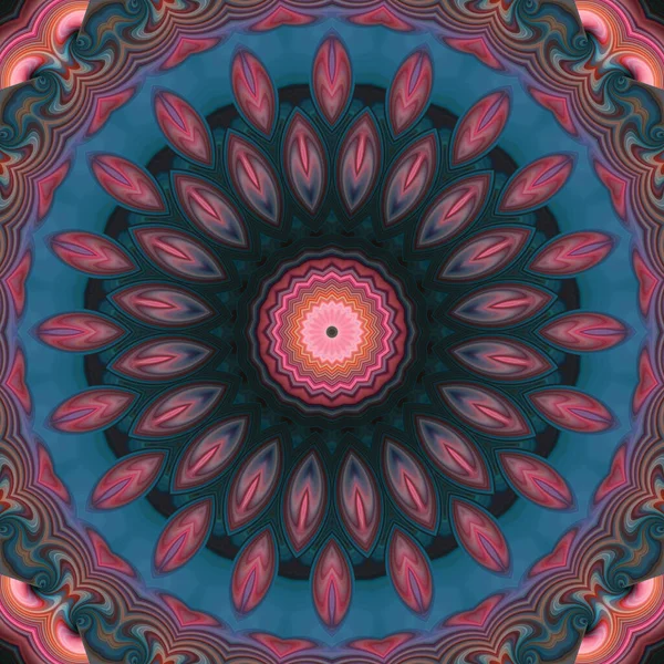 Soyut renkli yaratıcı dijital mandala arkaplan görüntüsü 