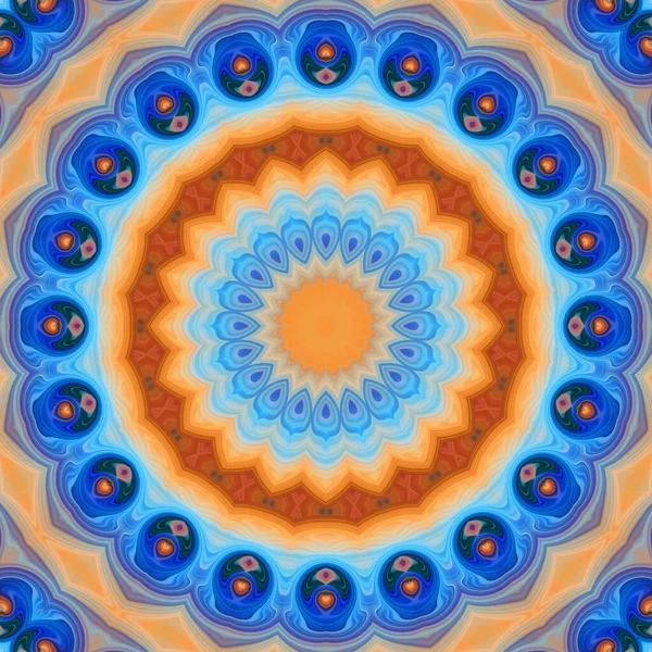 Soyut renkli yaratıcı dijital mandala arkaplan görüntüsü 