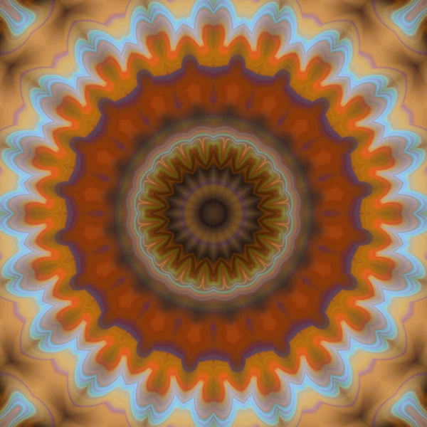 Abstrato Colorido Criativo Digital Mandala Fundo Vista — Fotografia de Stock
