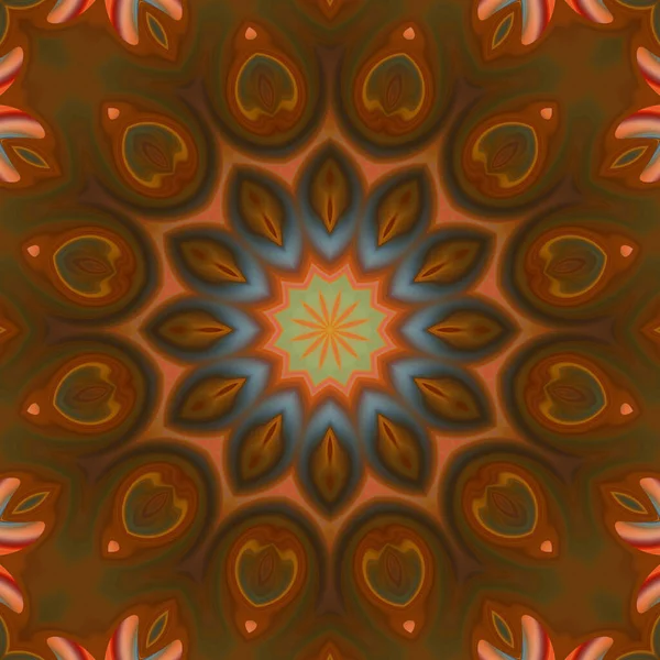 Abstracto Colorido Creativo Mandala Digital Vista Fondo —  Fotos de Stock