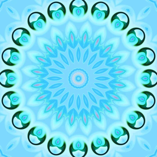 Abstrato Colorido Criativo Digital Mandala Fundo Vista — Fotografia de Stock