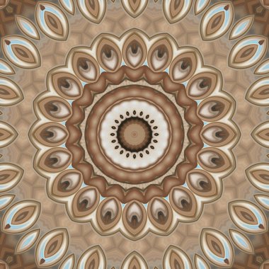 Soyut renkli yaratıcı dijital mandala arkaplan görüntüsü 