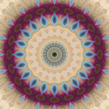 Soyut renkli yaratıcı dijital mandala arkaplan görüntüsü 