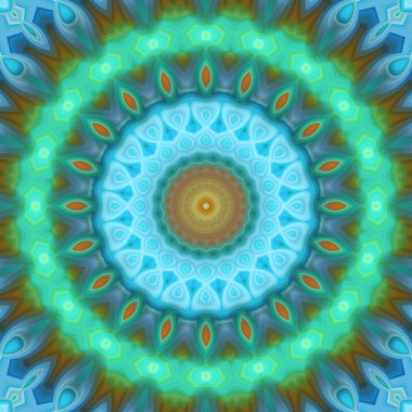 Soyut renkli yaratıcı dijital mandala arkaplan görüntüsü 