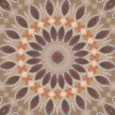 Soyut renkli yaratıcı dijital mandala arkaplan görüntüsü 