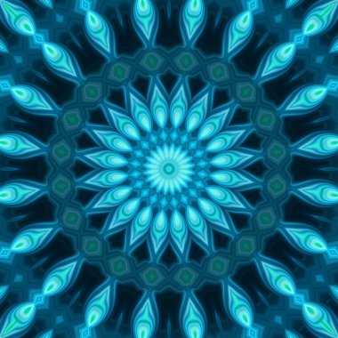 Soyut renkli yaratıcı dijital mandala arkaplan görüntüsü 