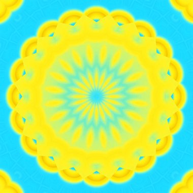 Soyut renkli yaratıcı dijital mandala arkaplan görüntüsü 