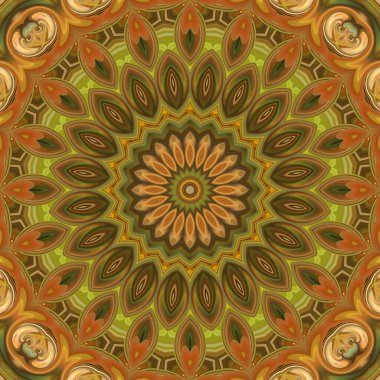 Soyut renkli yaratıcı dijital mandala arkaplan görüntüsü 