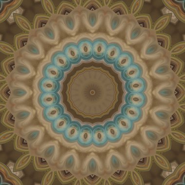 Soyut renkli yaratıcı dijital mandala arkaplan görüntüsü 