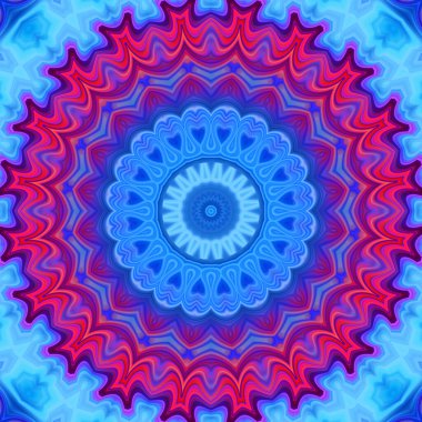 Soyut renkli yaratıcı dijital mandala arkaplan görüntüsü 