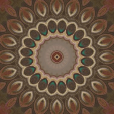 Soyut renkli yaratıcı dijital mandala arkaplan görüntüsü 