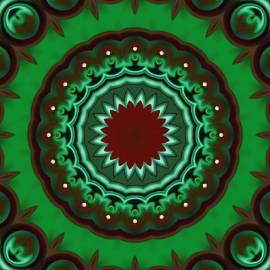 Soyut renkli yaratıcı dijital mandala arkaplan görüntüsü 