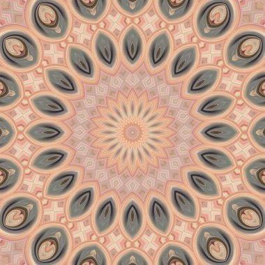 Soyut renkli yaratıcı dijital mandala arkaplan görüntüsü 