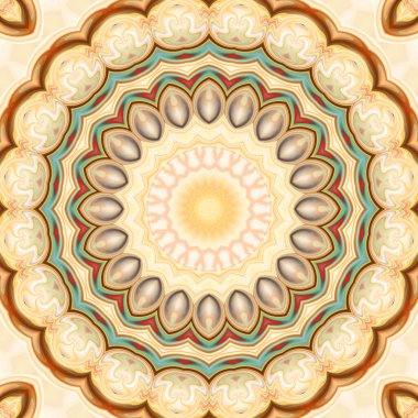 Soyut renkli yaratıcı dijital mandala arkaplan görüntüsü 