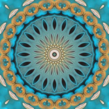 Soyut renkli yaratıcı dijital mandala arkaplan görüntüsü 