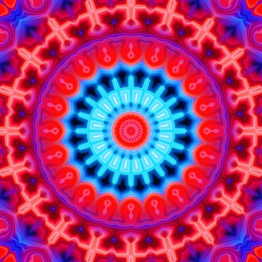 Soyut renkli yaratıcı dijital mandala arkaplan görüntüsü 