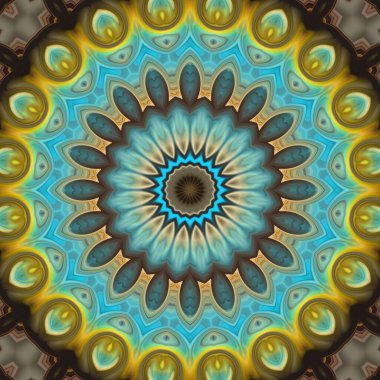 Soyut renkli yaratıcı dijital mandala arkaplan görüntüsü 