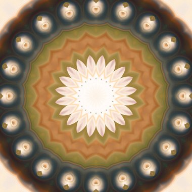 Soyut renkli yaratıcı dijital mandala arkaplan görüntüsü 