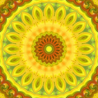 Soyut renkli yaratıcı dijital mandala arkaplan görüntüsü 