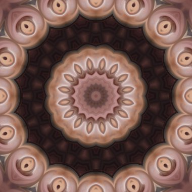 Soyut renkli yaratıcı dijital mandala arkaplan görüntüsü 