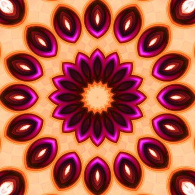 Soyut renkli yaratıcı dijital mandala arkaplan görüntüsü 