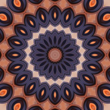 Soyut renkli yaratıcı dijital mandala arkaplan görüntüsü 