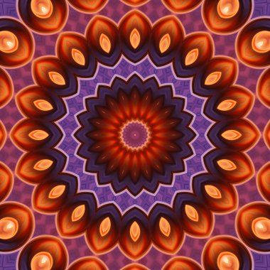 Soyut renkli yaratıcı dijital mandala arkaplan görüntüsü 